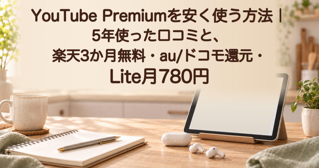 YouTube Premiumを安く使う方法
